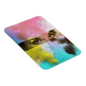 Abstracte Retro Pop Art, Photo Magnet Magneet (Rechterzijde)
