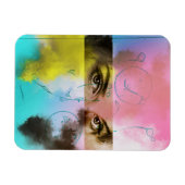 Abstracte Retro Pop Art, Photo Magnet Magneet (Horizontaal)