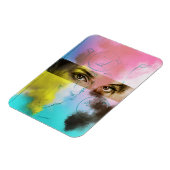 Abstracte Retro Pop Art, Photo Magnet Magneet (Linkerzijde)