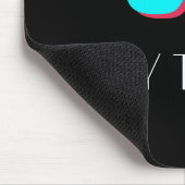 Abstracte Retro Pop Art - Turquoise & Roze bril Muismat (Hoek)