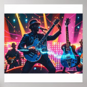 Abstracte retro pop muziekinstrumenten poster (Voorkant)