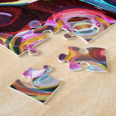 Abstracte Retro Rainbow Psychedelic Lava Legpuzzel (Zijkant)