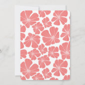 Abstracte Retro Rode Kamille Bloem Verjaardag Kaart (Achterkant)