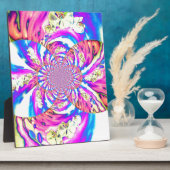 Abstracte retro roze bloemenmandala roze orchideeë fotoplaat (Zijkant)