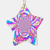 Abstracte retro roze bloemenmandala roze orchideeë keramisch ornament (Links)