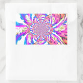 Abstracte retro roze bloemenmandala roze orchideeë rechthoekige sticker (Tas)