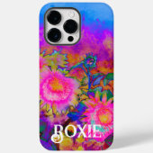 Abstracte retro roze bloemenroze zonnebloemvelden Case-Mate iPhone case (Achterkant)