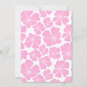 Abstracte Retro Roze Kamille Bloem Verjaardag Kaart (Achterkant)