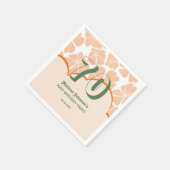 Abstracte Retro Sinaasappel Kamille Bloem Verjaard Servet (Hoek)