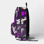 Abstracte Retro Stijl Bedrukte Rugzak (Rechts)