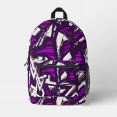 Abstracte Retro Stijl Bedrukte Rugzak (Voorkant)