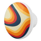 Abstracte retro stijl golven ontwerp keramische knop (Rechts)