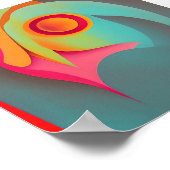 Abstracte retro uil  poster (Hoek)