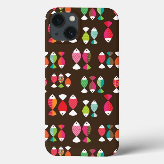 Abstracte retro vis onderwater patroon 2 Case-Mate iPhone case (Achterkant)