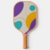 Abstracte Retro Vorm Kleurrijk Pickleball Paddle (Voorkant)