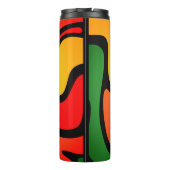 Abstracte retro zon emoji Thermische Tumbler Thermosbeker (Achterkant)