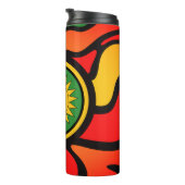 Abstracte retro zon emoji Thermische Tumbler Thermosbeker (Geroteerd rechts)