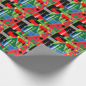 Abstracte Retrokerstperiode Cadeaupapier (Hoek)