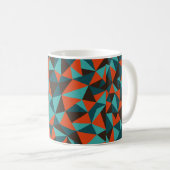 Abstracte retrorgeometrische achtergrond - koffiemok (Voorkant rechts)