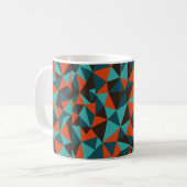 Abstracte retrorgeometrische achtergrond - koffiemok (Voorkant links)