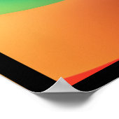 Abstracte RGB Kleuren Golven Volumetrisch Vet Post Poster (Hoek)