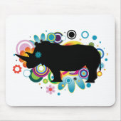Abstracte Rhino Mousepad Muismat (Voorkant)