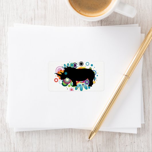 Abstracte Rhinolabels Etiket (Insitu)