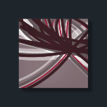 Abstracte ribbons, grijs en Bourgogne | Schaduwen  Canvas Afdruk<br><div class="desc">Stijlvol, modern, grijs en onbeschoft design met abstracte linten in schaduwen en licht. U kunt aanpassen door de achtergrondkleur en/of lijnkleur te veranderen. Selecteer 'aanpassen' en navigeer naar de sectie van lagen om het afbeelding of de te uitzichten en verander de achtergrondkleur of de kleur van de lijnrand om uw...</div>