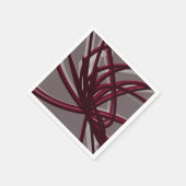 Abstracte ribbons, grijs en Bourgogne Servet (Hoek)