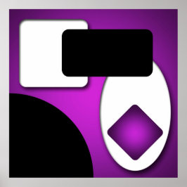 Abstracte rijke moderne Paarse vormen AP0006 Poster