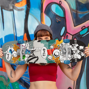 Abstracte rijken van beton Oerwoud Persoonlijk Skateboard