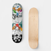 Abstracte rijken van beton Oerwoud Persoonlijk Skateboard (Voorkant)