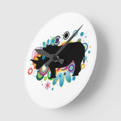 Abstracte Rijnwandklok Ronde Klok (Hoek)