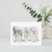 Abstracte rijpaarden briefkaart (Staand voorkant)
