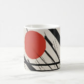 Abstracte rijzende zon koffiemok (Center)