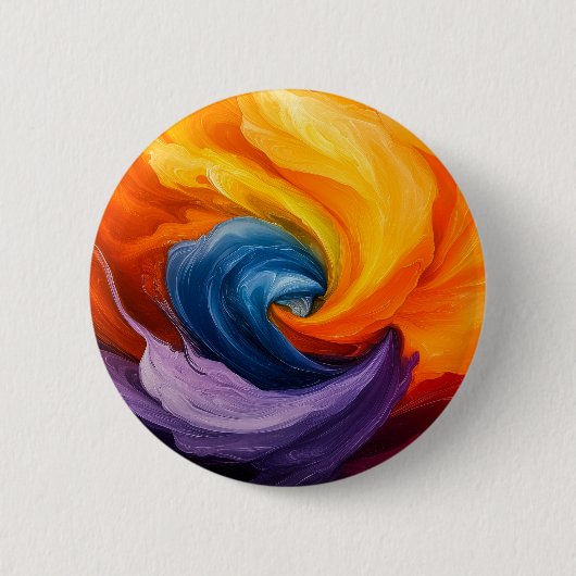 Abstracte rimpelingen ronde button 5,7 cm (Voorkant)