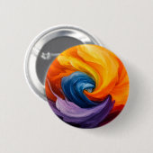 Abstracte rimpelingen ronde button 5,7 cm (Voorkant /achterkant)