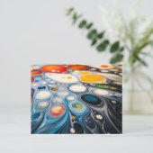 Abstracte rimpels briefkaart (Staand voorkant)