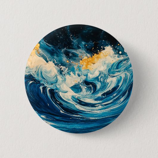 Abstracte rimpels ronde button 5,7 cm (Voorkant)