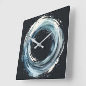 abstracte ring in aquarel stijl vierkante klok (Hoek)