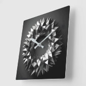 abstracte ring met onregelmatige piramides vierkante klok (Hoek)