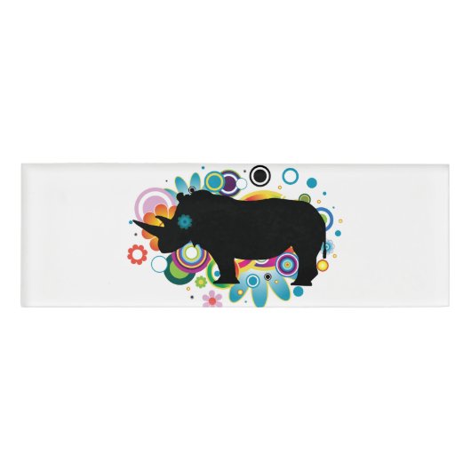 Abstracte Rino-naamtag Naambadge (Voorkant)