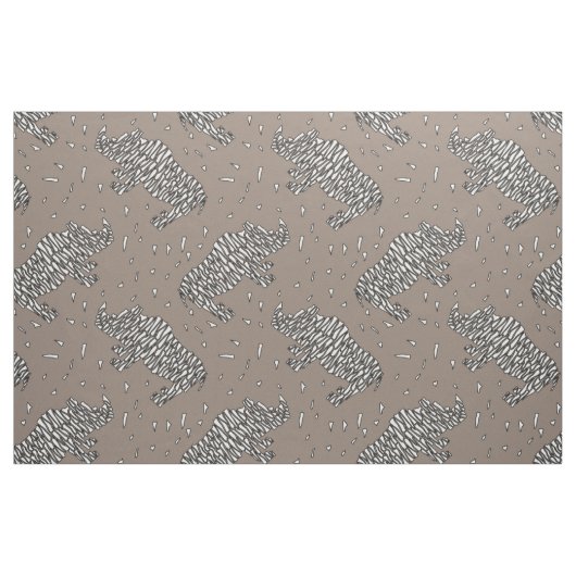 Abstracte rinocerose stof (Fat Quarter)