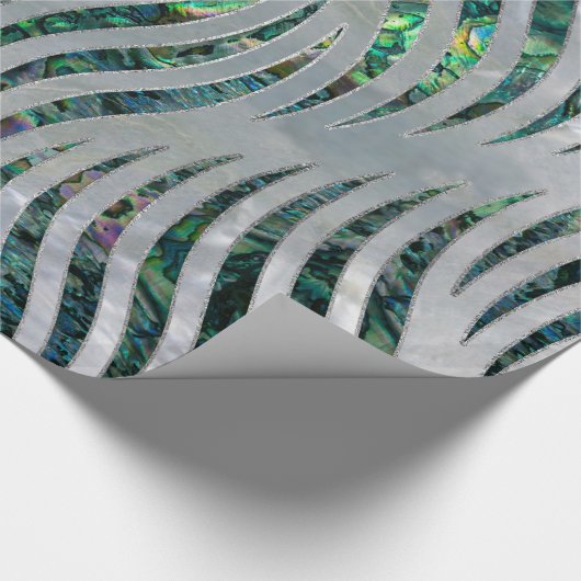 Abstracte ripple Abalone en moeder van parels Cadeaupapier (Hoek)