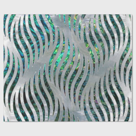 Abstracte ripple Abalone en moeder van parels Cadeaupapier (Vlak)