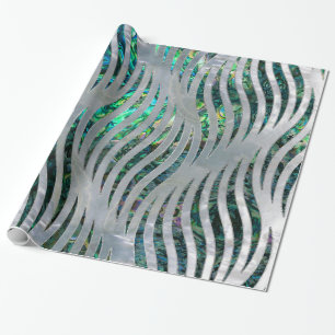 Abstracte ripple Abalone en moeder van parels Cadeaupapier