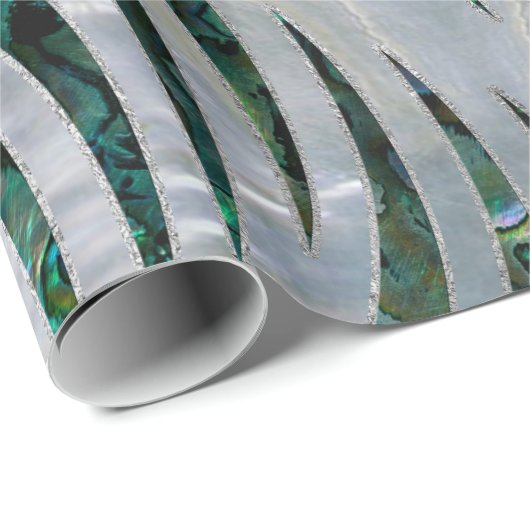 Abstracte ripple Abalone en moeder van parels Cadeaupapier (Rol Hoek)