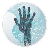Abstracte Robot Hand Ceramic Knob Keramische Knop (Voorkant)