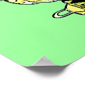 Abstracte robotkopkleuring afdrukken poster (Hoek)