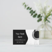 Abstracte Rock en Roll Band Guitar Visitekaartje (Staand voorkant)